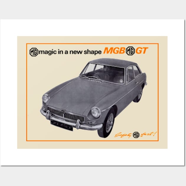 MG MGB GT - brochure Wall Art by Throwback Motors